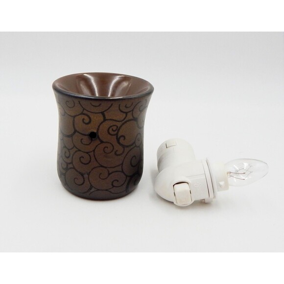 Scentsy Bronze Age Wax Warmer Plug-In Night Light Shimmery Swirls - Picture 4 of 7